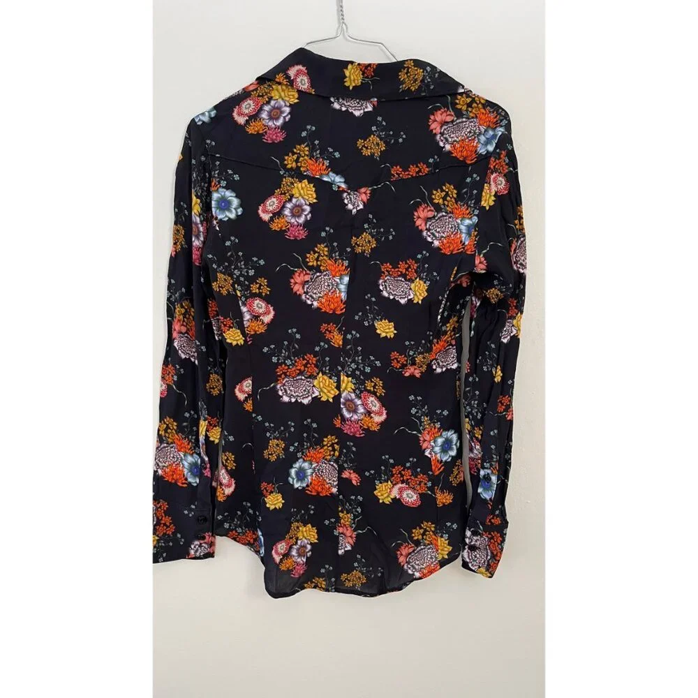 RAG & BONE FLORAL BLOUSE XS - Picture 5 of 7